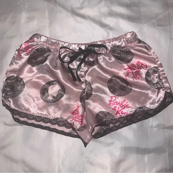 Barbie Pants - BARBIE & KEN PJ SHORTS SILK SIZE SMALL WOMEN